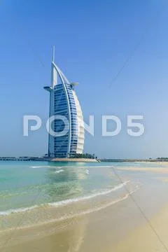 Burj Al Arab hotel, iconic Dubai landmark, Jumeirah Beach, Dubai, United Arab Stock Photos