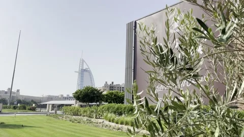 Burj al arab road side view  Stock Footage 233857041