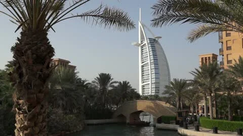 Burj Al Arab View Stock Footage 12563972
