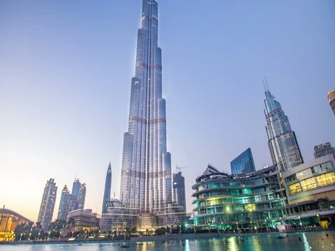 Burj al Khalifa time lapse video. Stock Footage 73055688