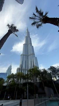 Burj Khalifa and Downtown Dubai Skyline Professional 4K 60FPS Video Product.. Stock Photos