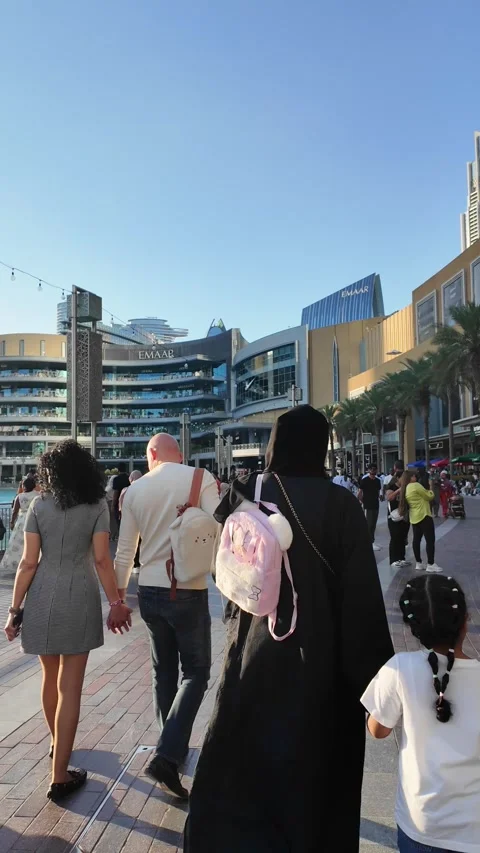 Burj Khalifa and Dubai Mall area, Dubai, United Arab Emirates - May 22, 202.. Stock Footage 335452017