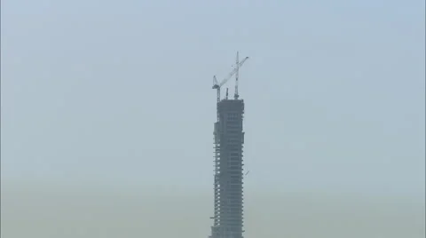 The Burj Khalifa building in Dubai. Stock Footage 46869913