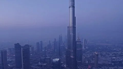Burj khalifa drone footage Stock Footage