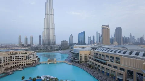 The Burj Khalifa Dubai a Futuristic Modern Design Structure, UAE, T/Lapse Stock Footage