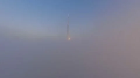 Burj Khalifa FOG Time lapse Stock Footage