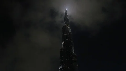 Burj Khalifa at Night 스톡 동영상 71592751