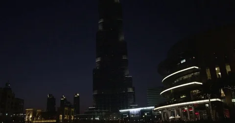 Burj Khalifa at Night Stock Footage 73057358