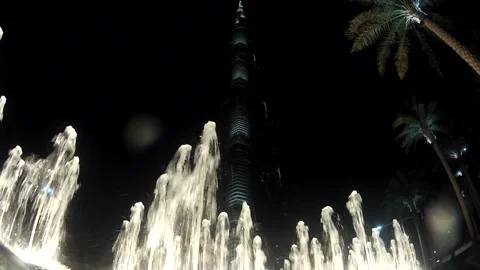 Burj khalifa by night Stock Footage 157694352