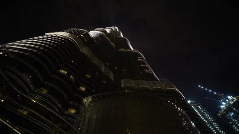 Burj khalifa at night Video stock 162166277