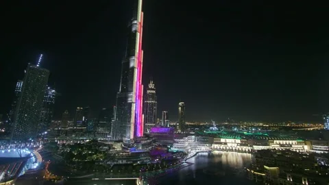 Burj Khalifa Night Timelapse Stock Footage 161359688