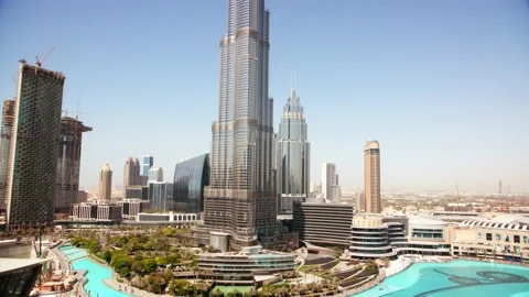 Burj Khalifa Pan-Up Stock Footage 161359677