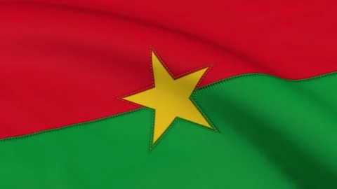 Burkina Faso Flag Loop Stock Footage 241176483