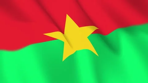 Burkina Faso Flag Seamless Loop 4k 60fps on Sky Background 库存影片 340345072
