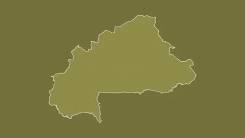 Burkina Faso map - solid. Border. Pattern. Stock Footage 273519429