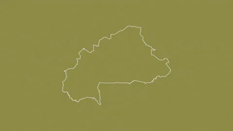 Burkina Faso map - solid. Regions. Pattern. Stock Footage 147655085