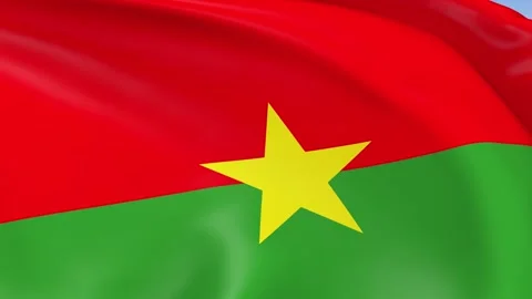 Burkina Faso Waving Flag Background Loop Stock Footage 317844341