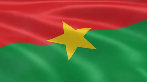 Burkinabé flag in the wind Stock Photos