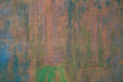 Burlap background painted with colored paint in different colors Stock Photos