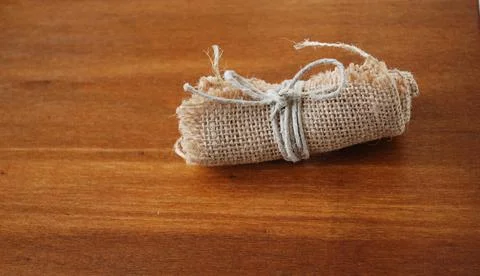 Burlap bundle Stock Photos