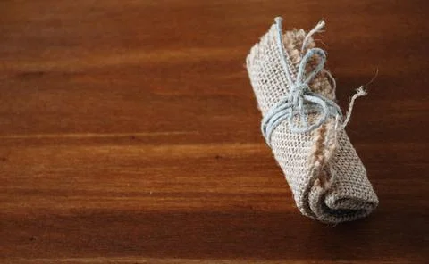 Burlap bundle Stock Photos