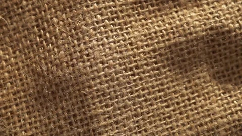 Burlap close-up Video stock 297404806