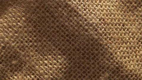 Burlap close-up Video stock 297404810