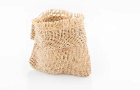 Burlap empty sack Stock Photos