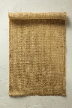 Burlap hessian sacking on wall Foto stock