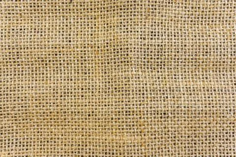 Burlap sack, hemp texture background pattern. Close up of hessian texture bac Stock Photos