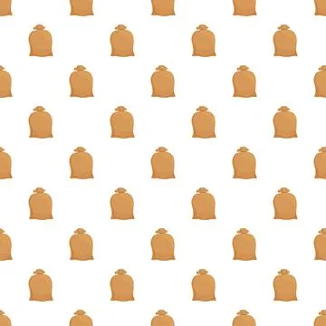 Burlap sacks filling repeat pattern design Stock Illustration