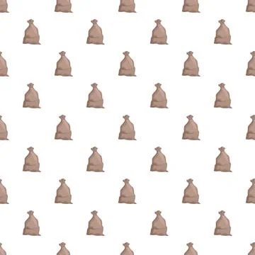 Burlap sacks pattern representing agricultural harvest and storage イラスト素材