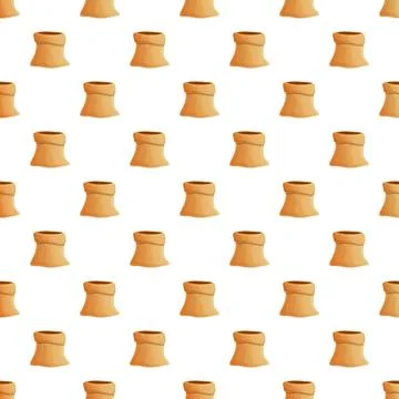 Burlap sacks repeating seamless pattern background Stock Illustration