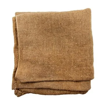 Burlap texture. A piece of torn burlap on a white background. Canvas. Packi.. Stock Photos