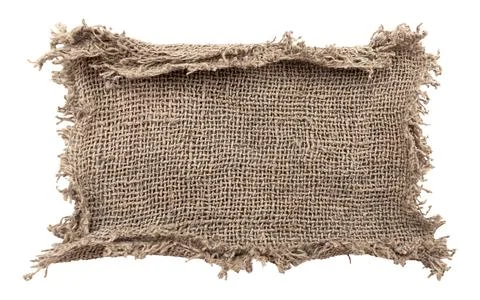 Burlap texture. A piece of torn burlap on a white background. Canvas. Packi.. 스톡 사진