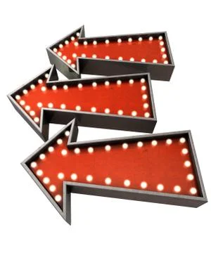 Burlesque Red Arrow Collections Stock Illustration