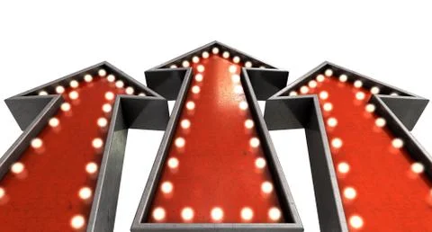 Burlesque Red Arrow Collections Stock Illustration