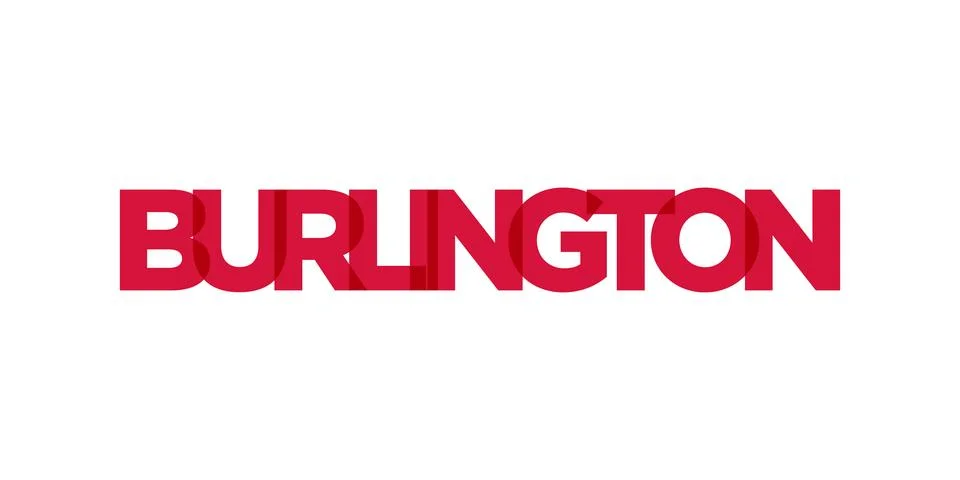 Burlington in the Canada emblem. The design features a geometric style, vec.. Stock Illustration
