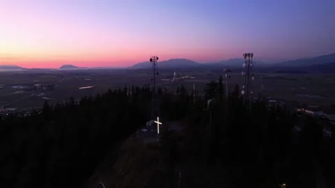 Burlington Hill sunset 1 Stock Footage 238032935
