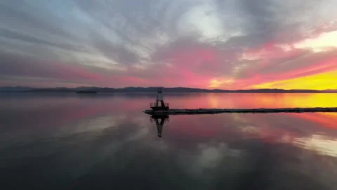 Burlington Lighthouse in VT 動画素材 132236764