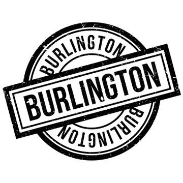 Burlington rubber stamp Stock Illustration