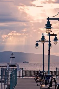 Burlington, VT Lighthouse. Stock Photos