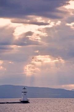 Burlington, VT Lighthouse. Stock Photos