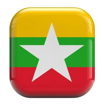 Burma flag icon image Stock Illustration