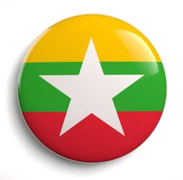 Burma myanmar flag Stock Illustration