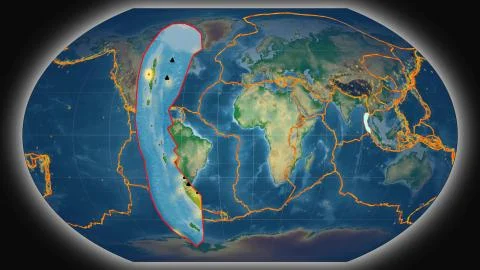 Burma plate presented, Kavrayskiy projection - physical Stock Illustration