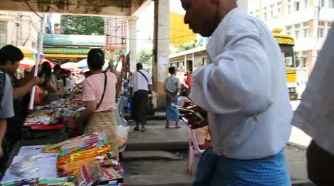 Burma Street 9 Stock Footage