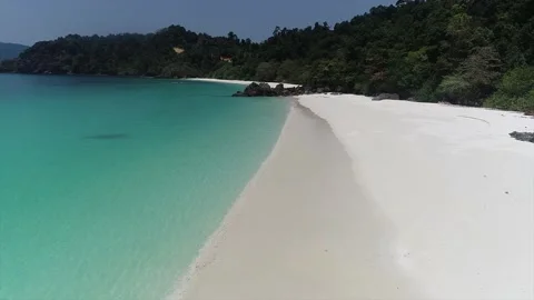 Burmese Beach White Sand Stock Footage
