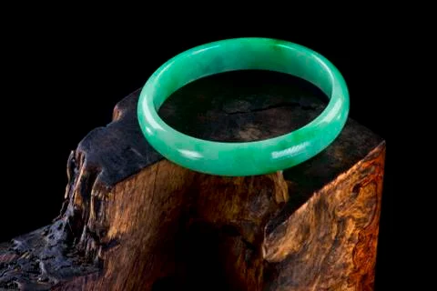 Burmese Jade Bangle. Stock Photos