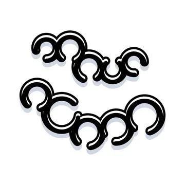 Burmese script typography design with stylized curls Stock Illustration